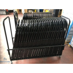 Furnitrade zwart stalen trolley