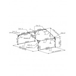 Chapiteaux festivités 5x4m plan