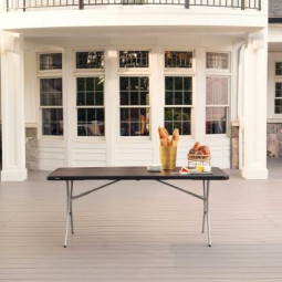 Table pliante en deux format mallette