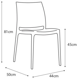 Dimension chaise Emma
