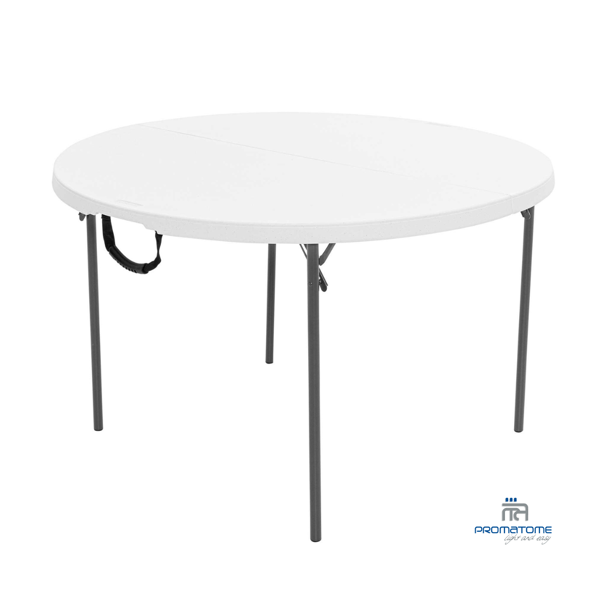 Table pliante en malette ronde, diamètre 150 cm