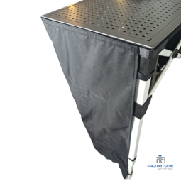 Dekzeil vastgezet met klittenband