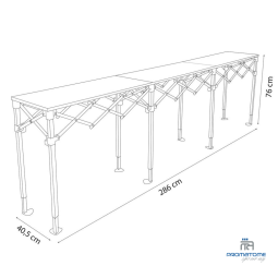 Dimension comptoir 286 x 40,5 cm