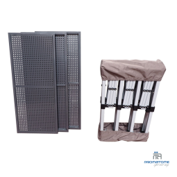 2 plateaux et une structure pliante