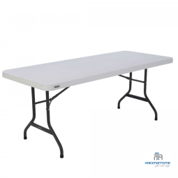 Table banquet 183 x 76 cm HDPE blanc