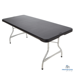 Table pliante banquet 183 x 76 cm, HDPE noir