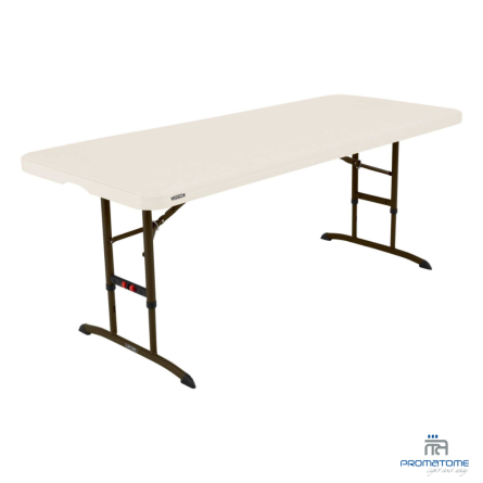 Table pliante 183 x 76 cm - hauteur réglable beige