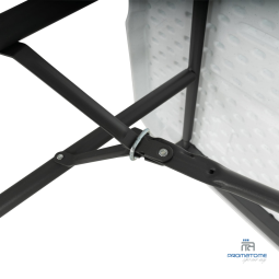 Stalen onderstel met grijze poedercoating