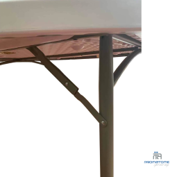 Ronde klaptafel met stalen onderstel