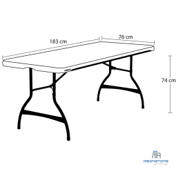 Dimension table pliante banquet 183 x 76 cm