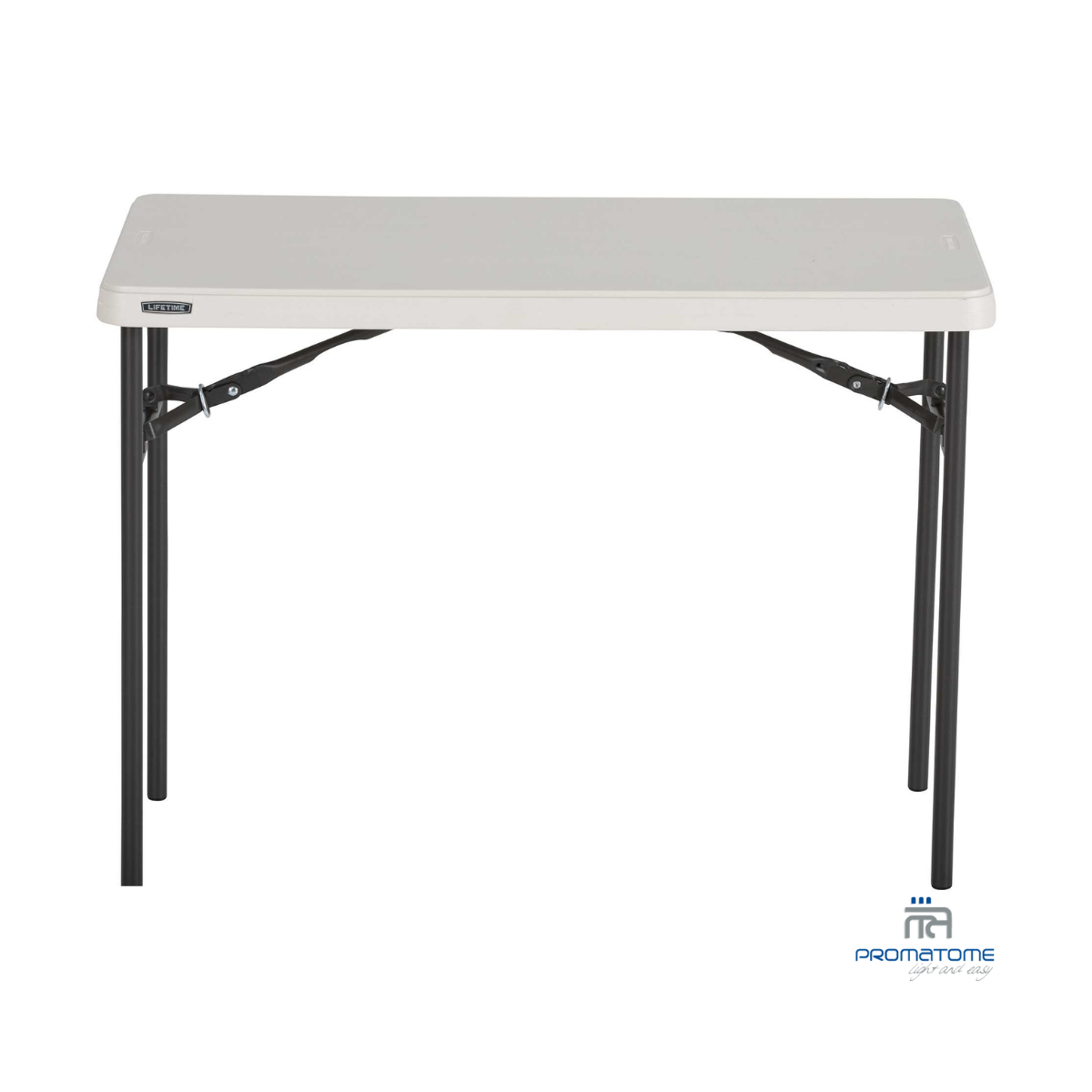 Table pliante rectangulaire 100x50 cm, HDPE beige Nesting