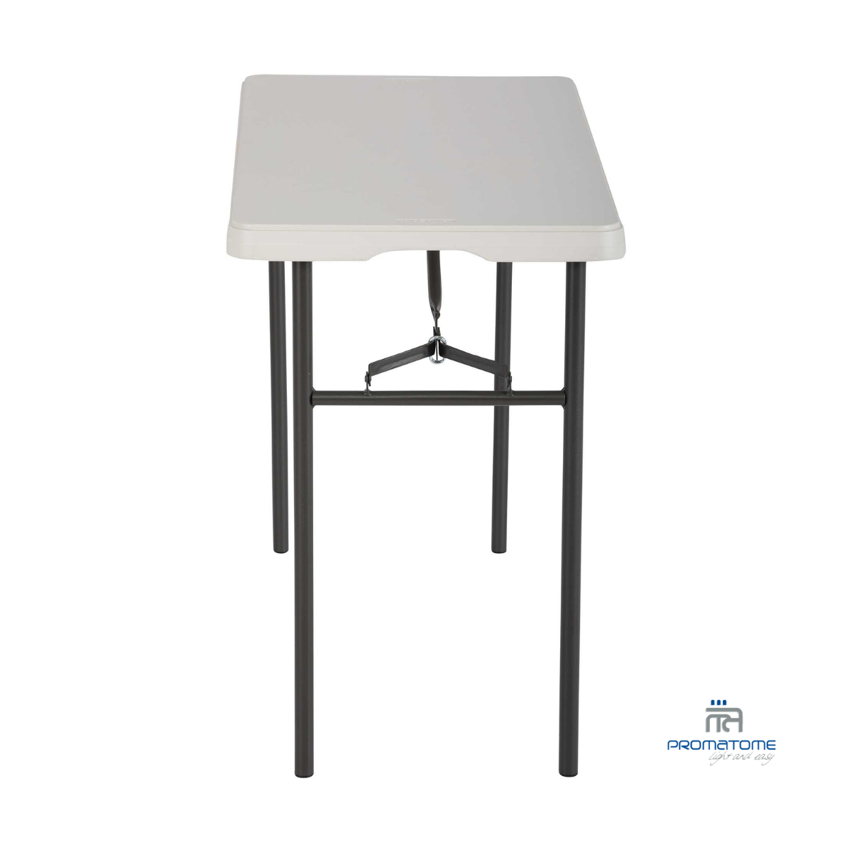 Table pliante rectangulaire 100x50 cm, HDPE beige Nesting