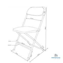 Dimension chaise pliante polypropylène