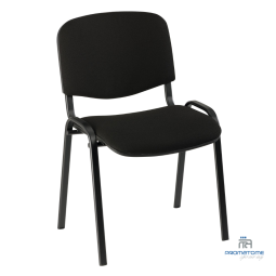 Chaise Empilable ISO Tissu M2 noire (22 coloris disponible)