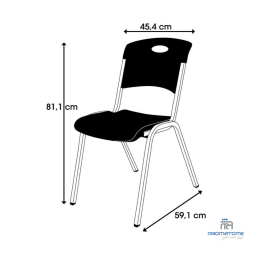 Afmetingen van Lifetime stapelbare stoel