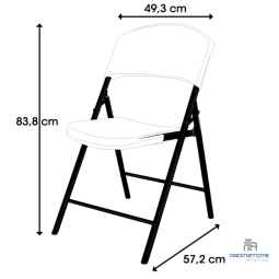 Dimension chaise pliante Lifetime blanche