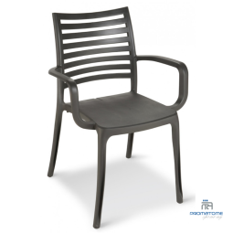 Antraciet Stoel Sunday met armleuningen