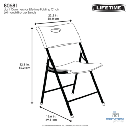 Dimension chaise contemporaine Lifetime