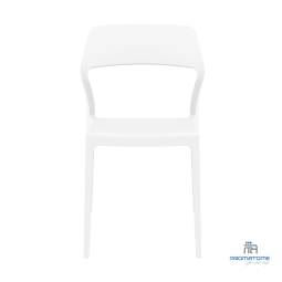 Chaise empilable sans accoudoirs blanche