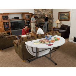 Ronde klaptafel in koffer