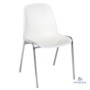 Chaise plastique empilable Hélène M2 blanche