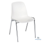 Chaise coque empilable Hélène M4 blanc