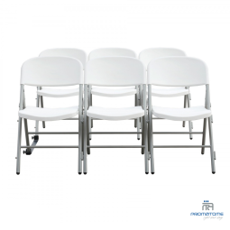 Chaise pliante Iris M2 blanche polypropylène