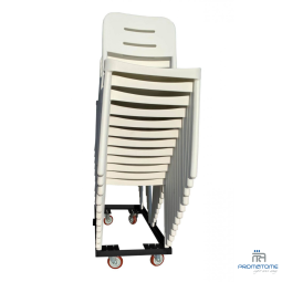 Trolley voor transport en opslag van stapelbare stoelen