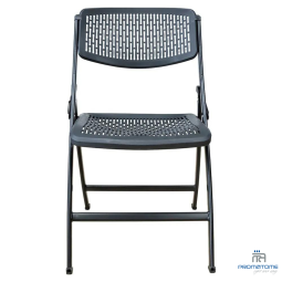 Zwarte polypropyleen klapstoel