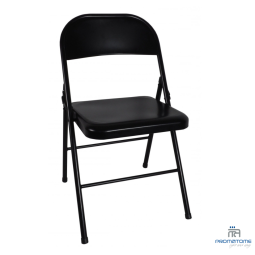 Chaise pliante métal noir