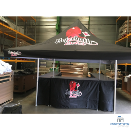 Bedrukt dak 4,7 x 4,7 m drankstand