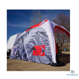 bedrukte Aero Dome tentwand