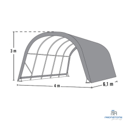 Dimension abri pour animaux 400x610x300 cm - 24,4 m²