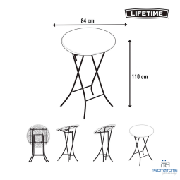 Dimension 84 cm diamètre et 110 cm hauteur