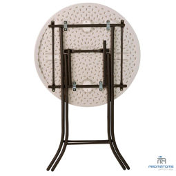 Hoge tafel in ingeklapte positie