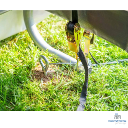 Livré avec 4 ancres anti-tempête pour un ancrage solide au sol