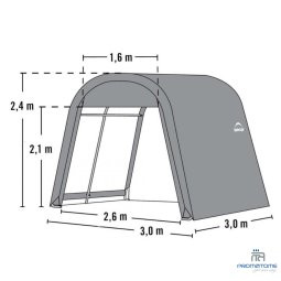 Dimension abri souple 260 x 210 cm