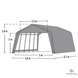 Flexibele garage 23,8 m²