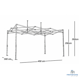 Dimension tente pliante 3x4,5m
