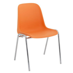 Chaise empilable Hélène M2 plastique orange