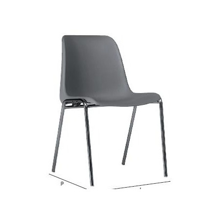 Chaise plastique empilable Hélène M2 gris clair Chaise plastique empilable Hélène M2 gris clair
