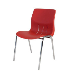 Chaise empilable rouge Kaline M2