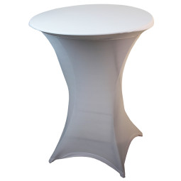 Housses de table haute blanche
