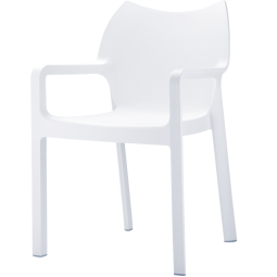 Chaise empilable DIVA blanche