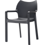 Chaise empilable DIVA noire