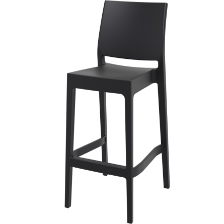 Tabouret haut empilable maya noir Tabouret haut empilable maya noir