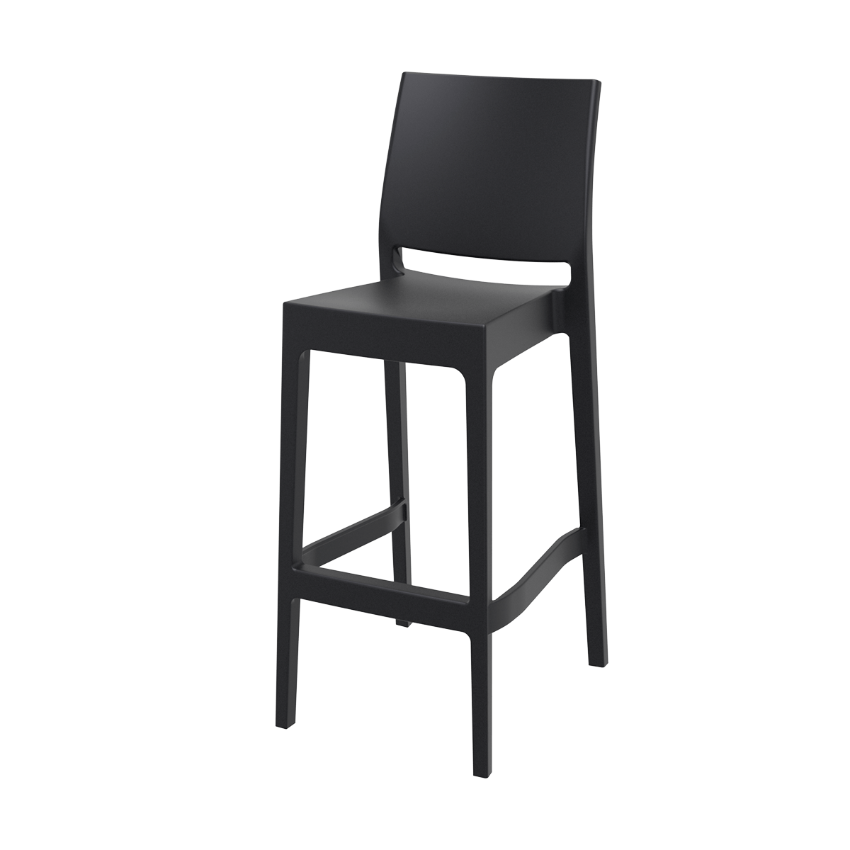 Tabouret haut empilable maya noir