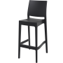 Tabouret haut empilable maya noir Tabouret haut empilable maya noir