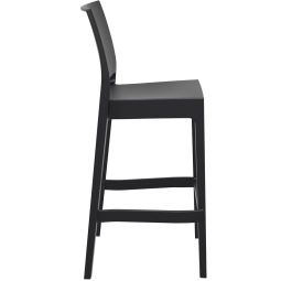 Tabouret haut monobloc siesta noir