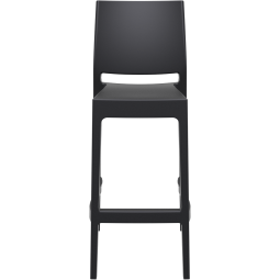 Tabouret haut polypropylène noir